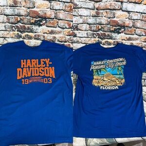Harley Davidson Legendary Blue‎ 2021 Panama City Beach Florida Sz XL